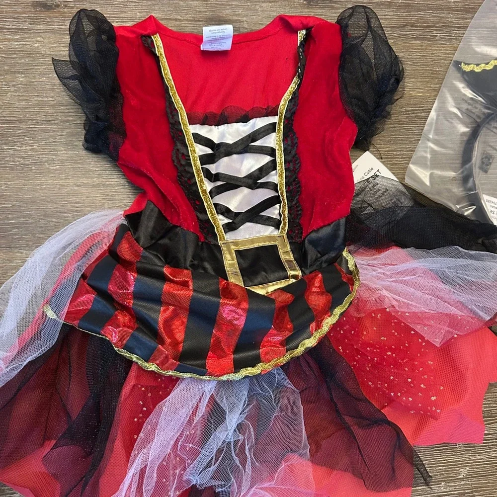 Pirate Costume Dress‎ w headband 6-12 mths Halloween infant dress-up High Sea